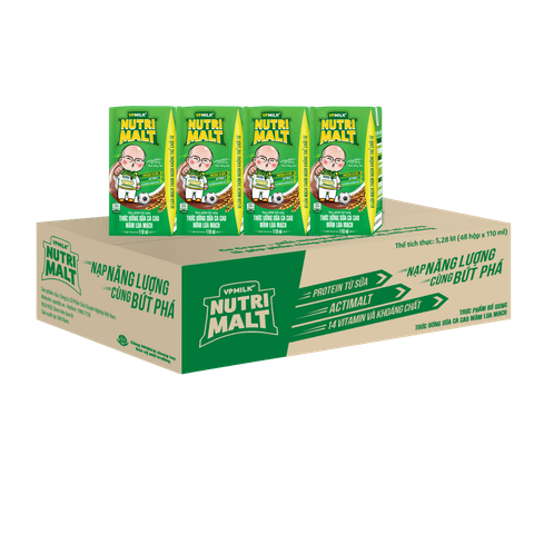 Sữa cacao mầm lúa mạch Vpmilk Nutrimalt 110ml (lốc 4 hộp)