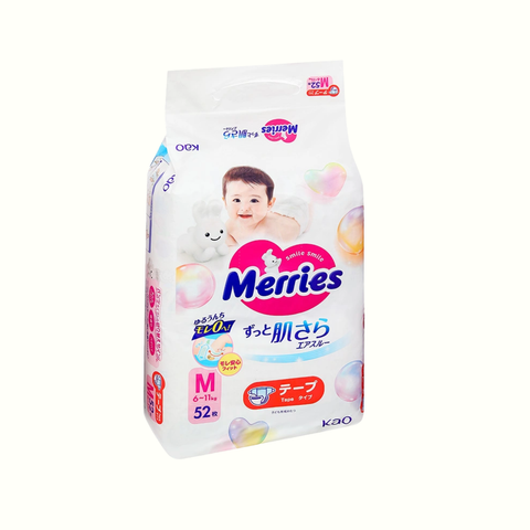 Tã Merries Dán Nhập khẩu M-52 (6 - 11 kg)