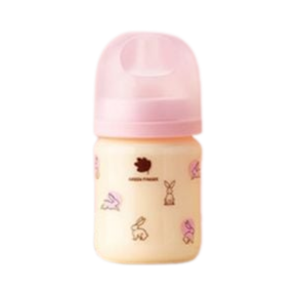Bình sữa Greenfinger Pure Baby chất liệu nhựa PA họa tiết thỏ hồng 160ml