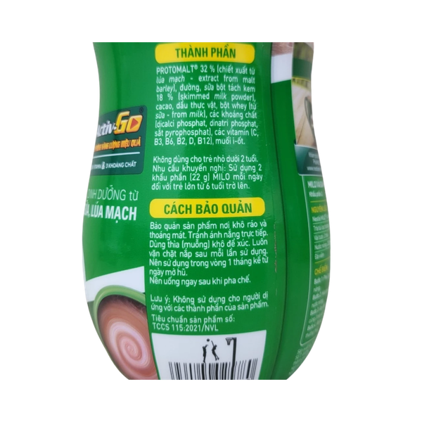 Bột thức uống lúa mạch Nestle Milo hũ 400g