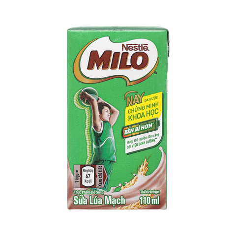 Sữa ca cao lúa mạch Nestle Milo 110ml (lốc 4 hộp)