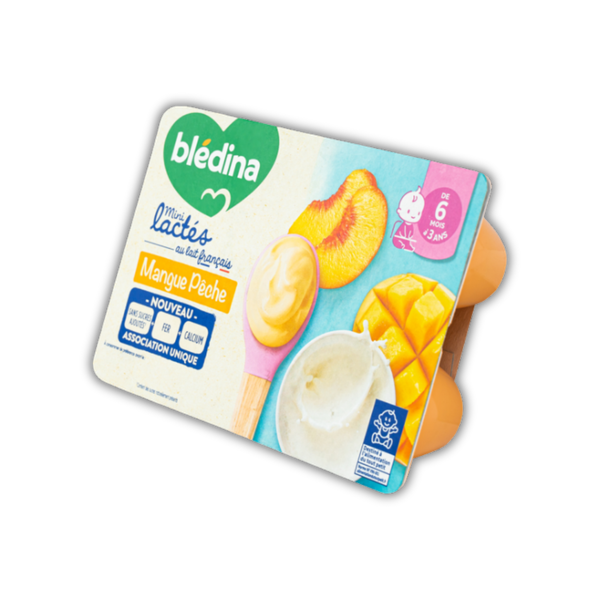 Sữa chua bledina mini Lactes vị xoài đào (mẫu mới ít đường)