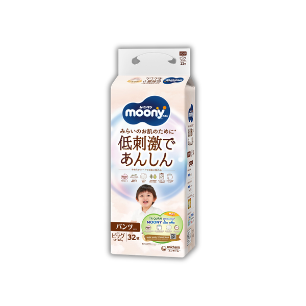 Tã Moony Natural Quần XL-32 (12 - 22 kg)