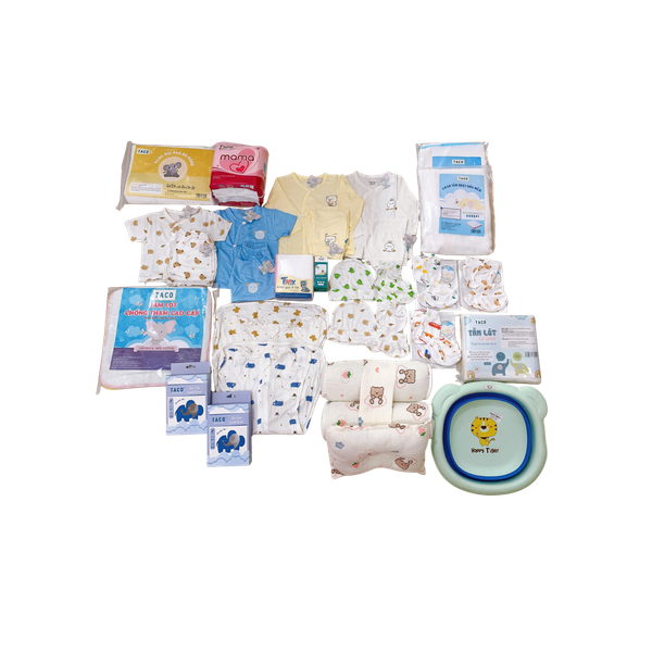 Combo trọn gói đồ sơ sinh Taco bé trai (31 món)