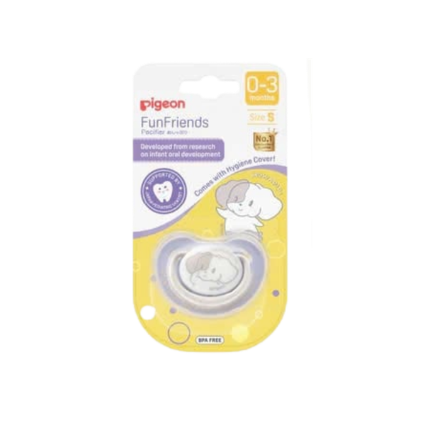 Ty ngậm Pigeon Funfriends Howapipi tím 0-3m (size S)