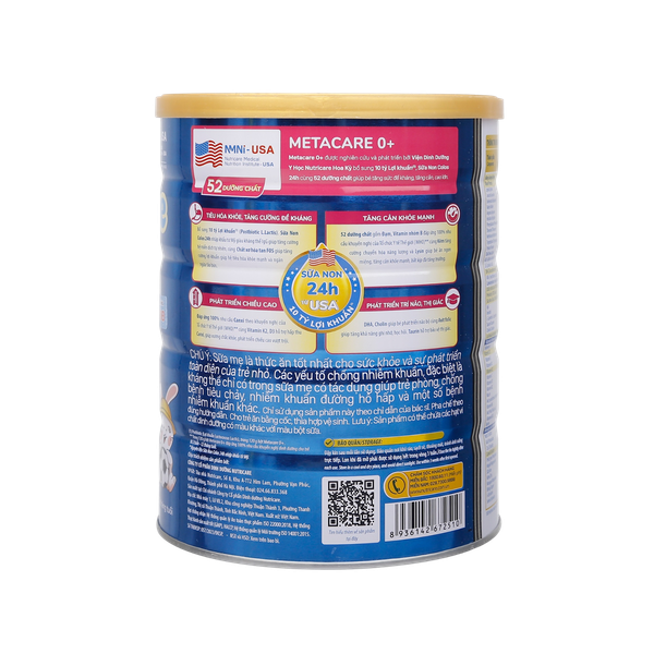Sữa bột Nutricare Metacare 800g 0+ (phát triển toàn diện)