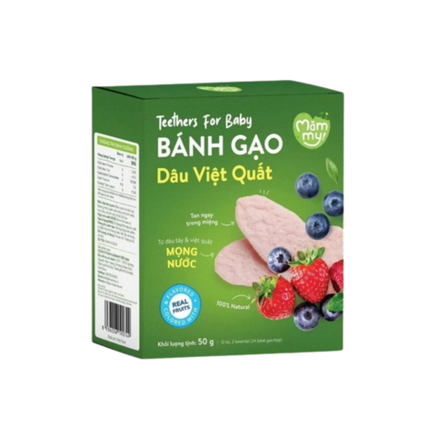 Bánh ăn dặm dẹt Mămmy vị dâu việt quất