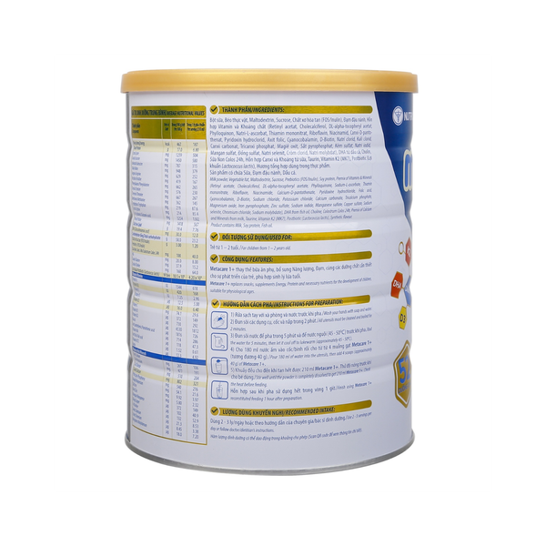 Sữa bột Nutricare Metacare 850g 1+ (phát triển toàn diện)