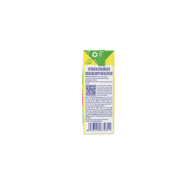 THÙNG 48 hộp Sữa dinh dưỡng trái cây Nutricare Smarta Grow hương trái cây nhiệt đới 110ml (lốc 4 hộp) mẫu cải tiến Opti