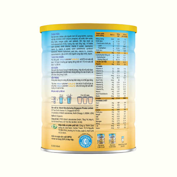 Sữa Abbott Grow 3+ (800g) cho trẻ 3-6 tuổi