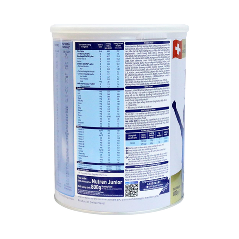 Sữa Nutren Junior (800g) cho bé từ 1-10 tuổi (mẫu mới)