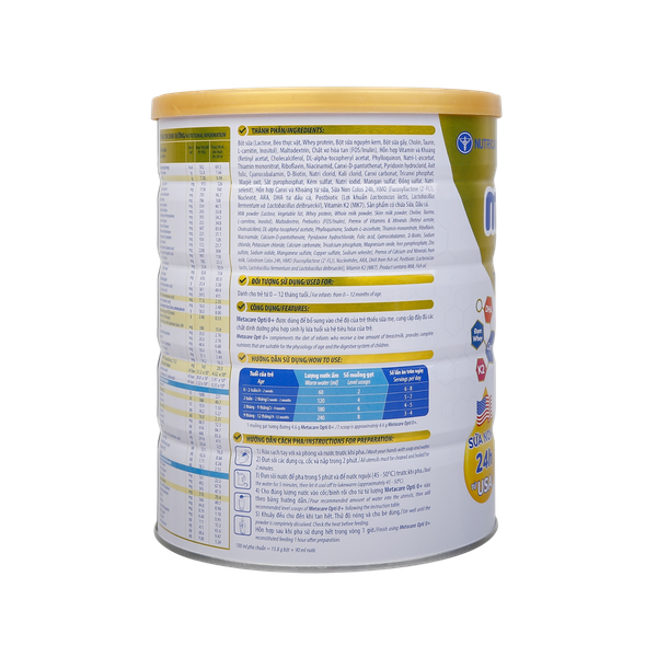 Sữa bột Nutricare Metacare Opti 800g 0+ (phát triển toàn diện, tiêu hóa khỏe)