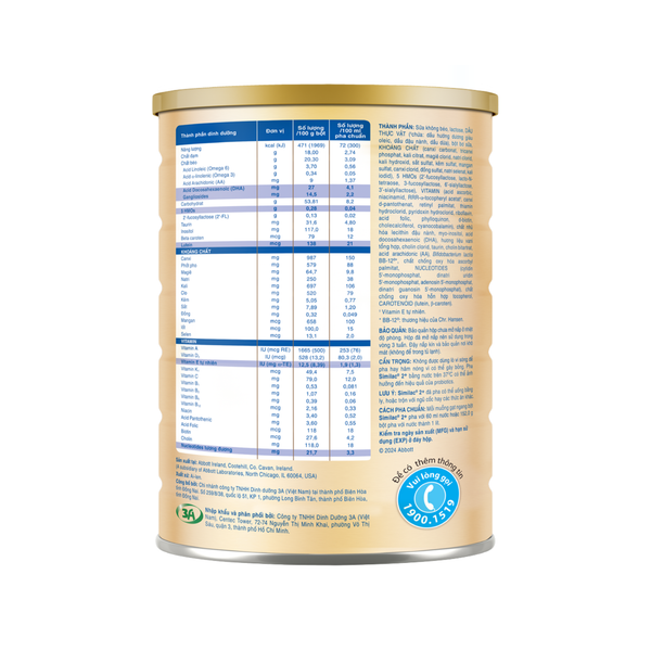 Sữa Similac số 2+ (1600g) dinh dưỡng 5G cho bé từ 2 tuổi