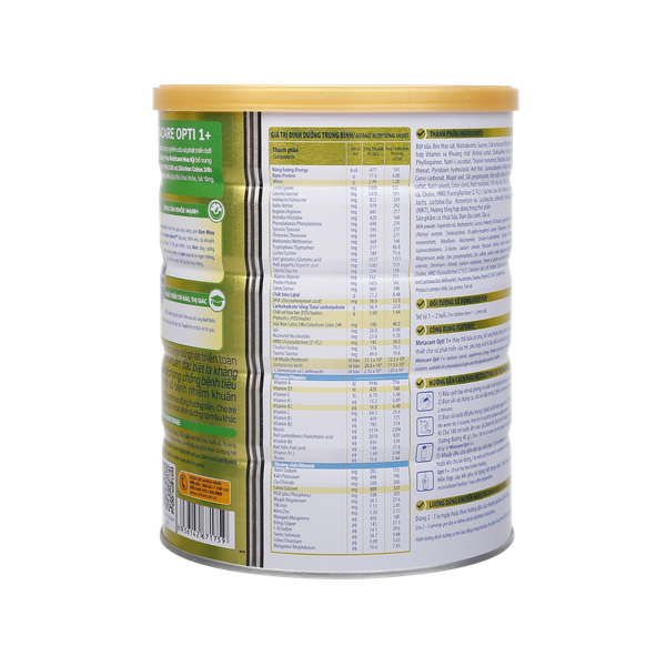 Sữa bột Nutricare Metacare Opti 850g 1+ (phát triển toàn diện, tiêu hóa khỏe)