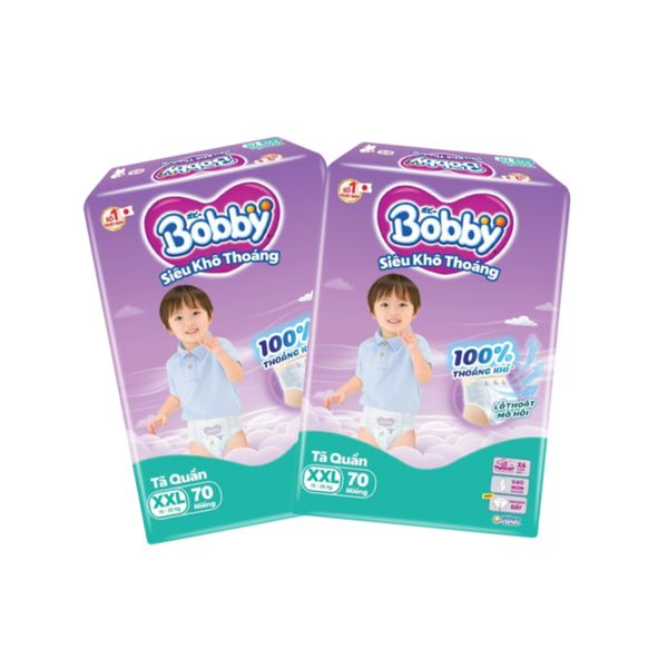 Combo 2 gói Tã Quần Bobby ultra+ XXL-70 (15 - 25 kg)