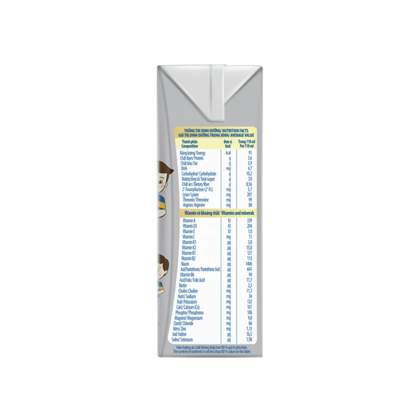 Sữa BPS Nutifood GrowPLUS+ bạc 110ml hỗ trợ tăng chiều cao (lốc 4 hộp, thùng 6 lốc)