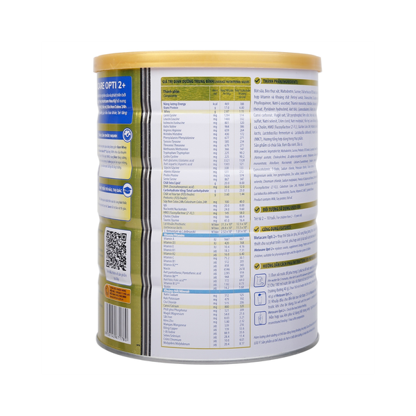 Sữa bột Nutricare Metacare Opti 850g 2+ (phát triển toàn diện, tiêu hóa khỏe)