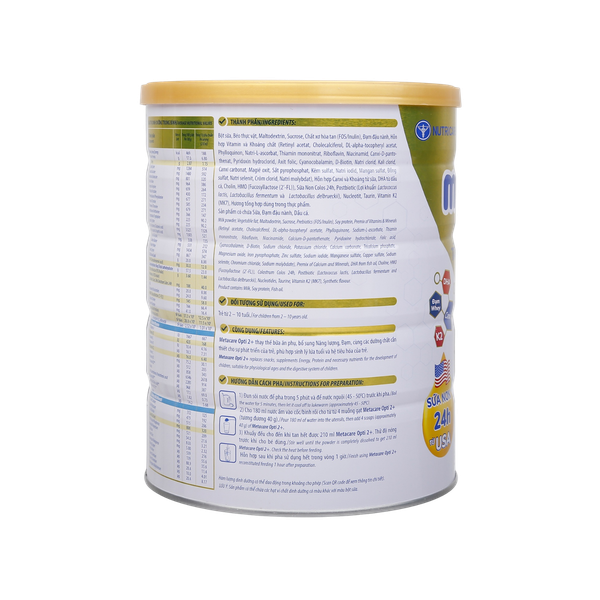 Sữa bột Nutricare Metacare Opti 850g 2+ (phát triển toàn diện, tiêu hóa khỏe)