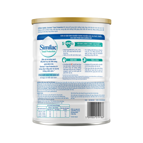 Sữa Similac Total Protection 0+ (800) cho bé từ 0-12 tháng tuổi (mã mới)