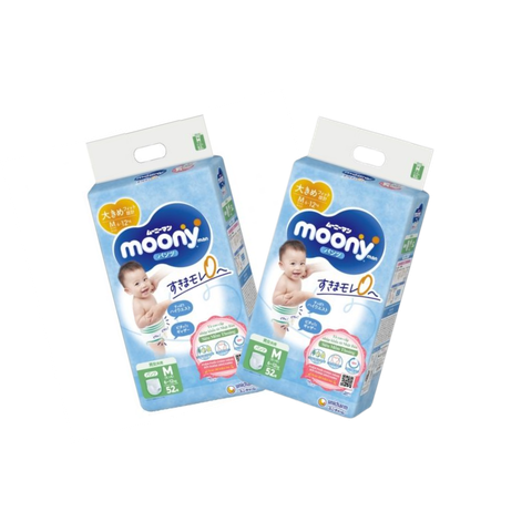 Combo 2 gói Tã Moony Xanh Quần M-52 (6 - 12 kg)