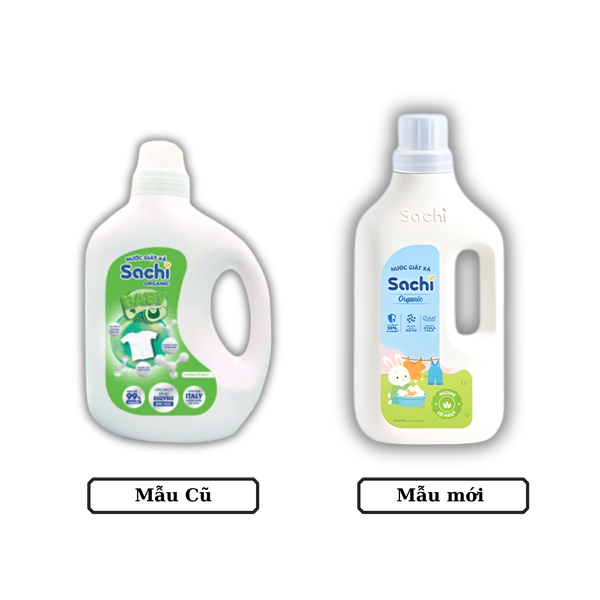 Nước giặt xả Sachi Organic hương cỏ ngọt 2kg (màu xanh lá)