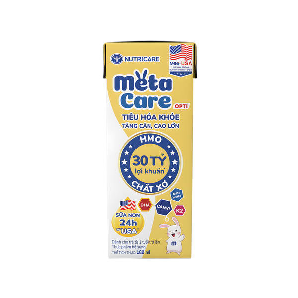 Sữa bột pha sẵn Nutricare Metacare Opti 180ml (lốc 4 hộp)