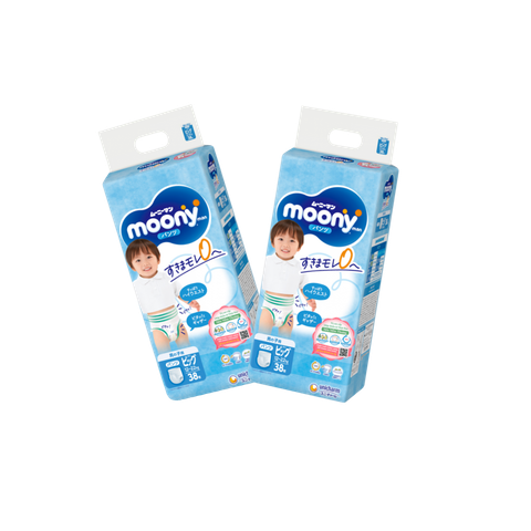 Combo 2 gói Tã Moony Xanh Quần XL-38 (12 - 22 kg)