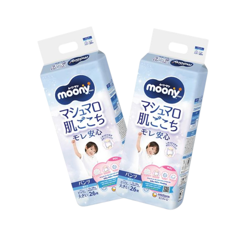 Combo 2 gói Tã Moony Xanh Quần XXL-26 (13 - 28 kg)