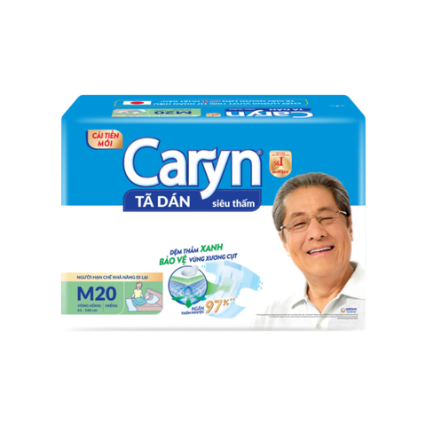 Tã dán cho người lớn Caryn siêu thấm size M 20 miếng