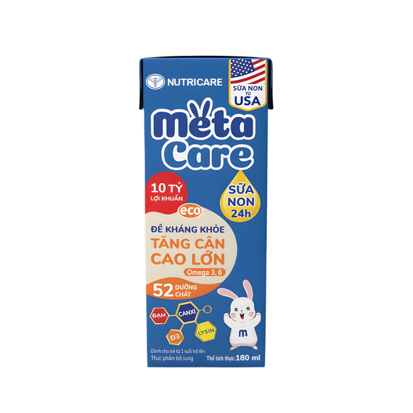 Sữa bột pha sẵn Nutricare Metacare 180ml (lốc 4 hộp)