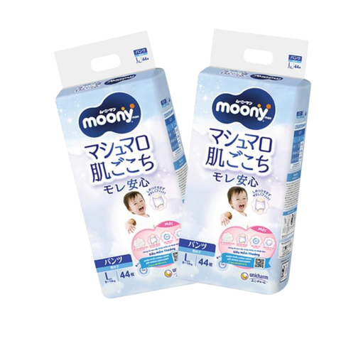 Combo 2 gói Tã Moony Xanh Quần L-44 (9 - 14 kg)