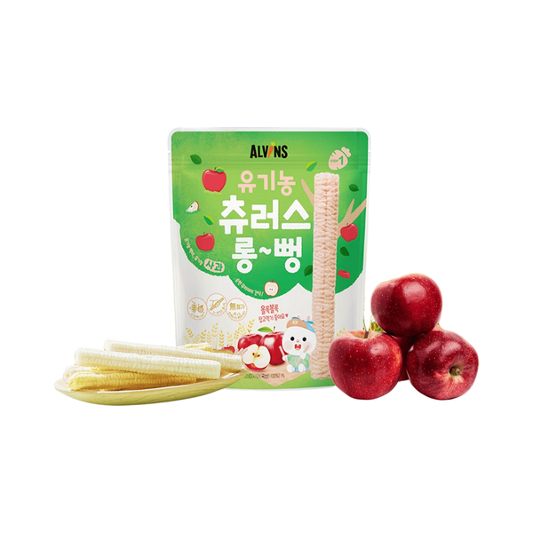 Bánh gạo ăn dặm hữu cơ cho bé dạng thanh vị táo Alvins 30g (từ 6 tháng)