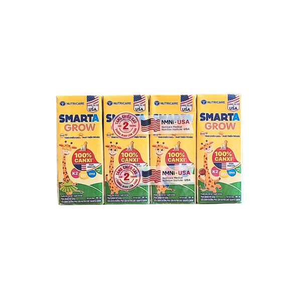 Sữa bột pha sẵn Nutricare Smart Grow 180ml (lốc 4 hộp)