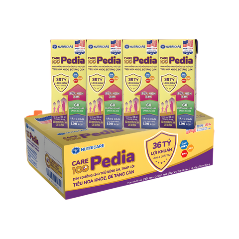 Sữa bột pha sẵn Nutricare Care 100 Pedia 180ml (lốc 4 hộp)