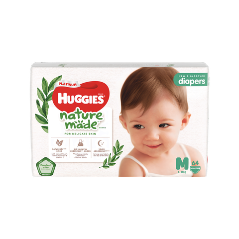Tã dán siêu cao cấp Huggies Natmade M-64 (6-11 Kg)