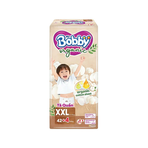 Tã quần Bobby Organic ngày XXL-42+4 (15-25 kg)