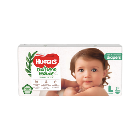 Tã dán siêu cao cấp Huggies Natmade L-54 (9-14 Kg)