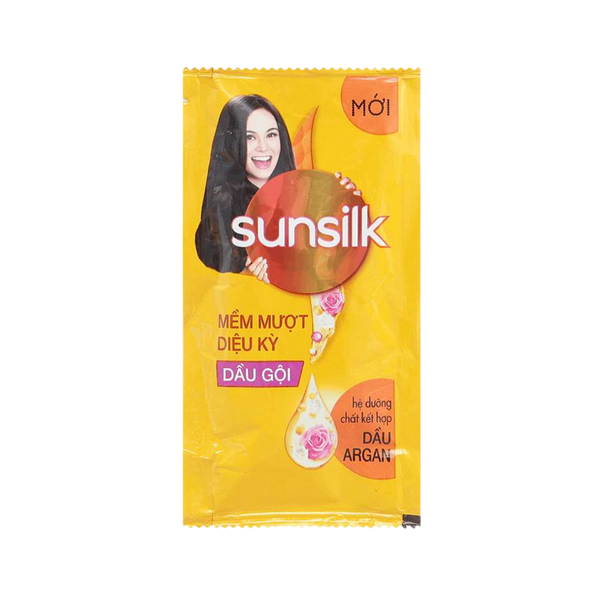 SUNSILK Dầu gội mềm mượt diệu kỳ vàng (dây 10 gói)