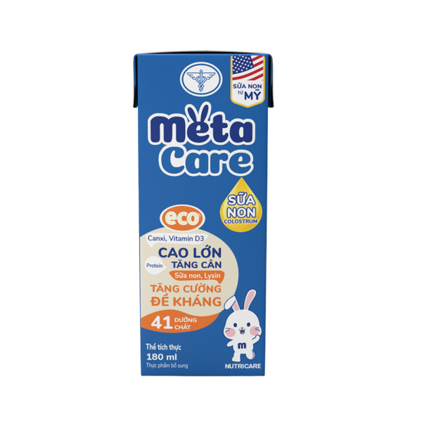 THÙNG Sữa bột pha sẵn Nutricare Metacare 180ml (12 lốc)