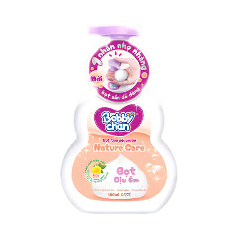 Bọt tắm gội em bé Bobby Chan Nature Care 450ml (cam)