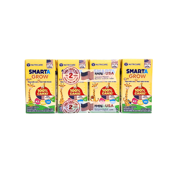 THÙNG Sữa bột pha sẵn Nutricare Smart Grow 110ml (12 lốc)