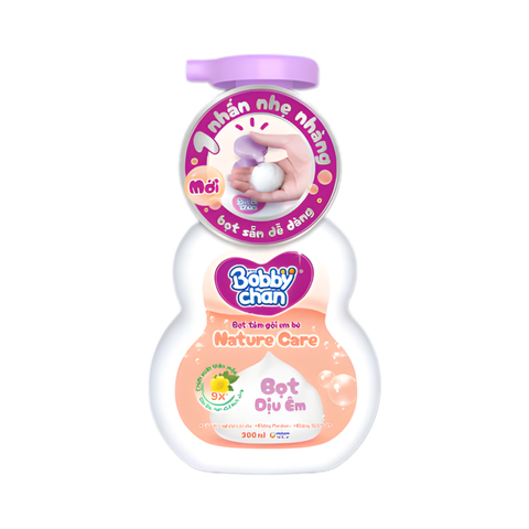 Bọt tắm gội em bé Bobby Chan Nature Care 200ml (cam)