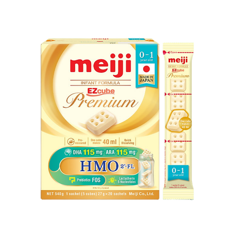 Sữa Meiji Infant Formula Premium 540g cho bé từ 0-1 tuổi (bán lẻ thanh, hộp 20 thanh)