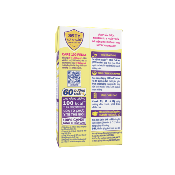 THÙNG Sữa bột pha sẵn Nutricare Care 100 Pedia 110ml (thùng 6 lốc)