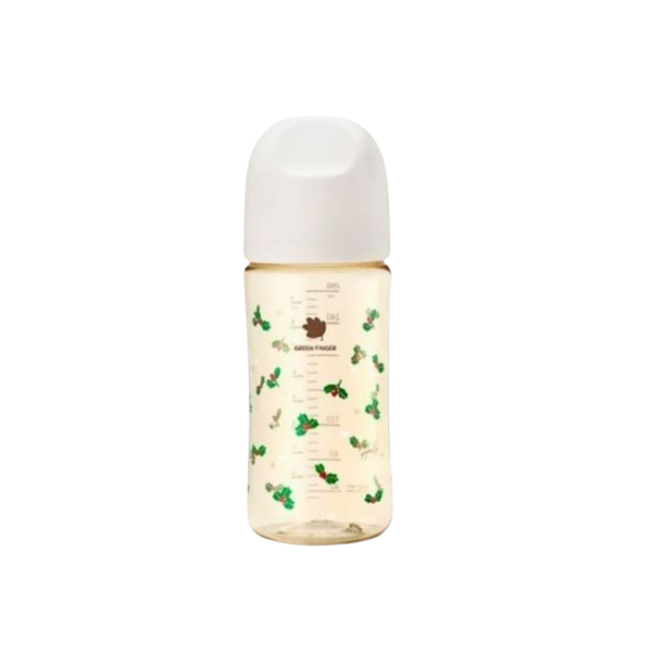 Bình sữa Greenfinger Bebegrow chất liệu nhựa PPSU Holly cây ô rô xanh lá 280ml