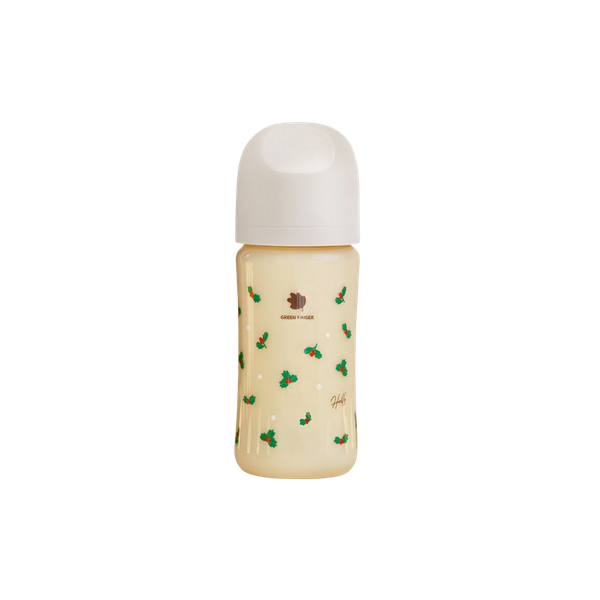 Bình sữa Greenfinger Bebegrow chất liệu nhựa PPSU Holly cây ô rô xanh lá 280ml