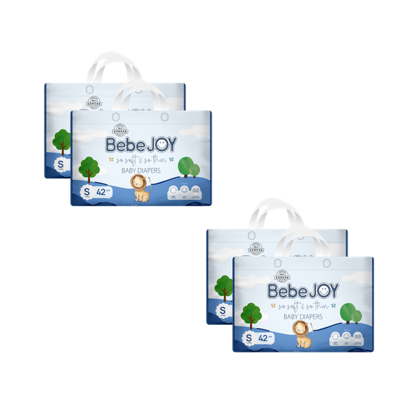 Combo 4 gói Tã dán Bebejoy Premium S-42 (4 - 8 kg)