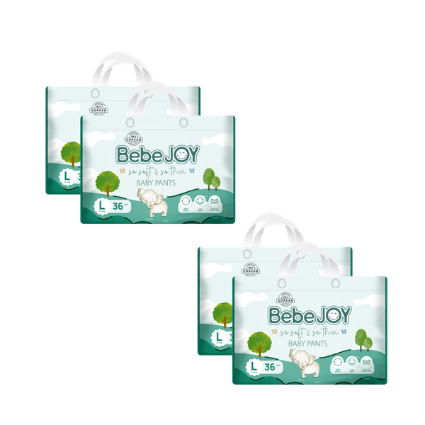 Combo 4 gói Tã quần Bebejoy Premium L-36 (9 - 14 kg)