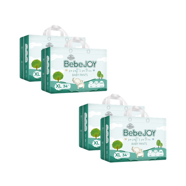 Combo 4 gói Tã quần Bebejoy Premium XL-34 (12 - 17 kg)
