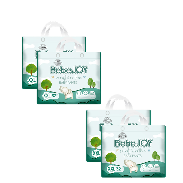 Combo 4 gói Tã quần Bebejoy Premium XXL-32 (> 15 kg)